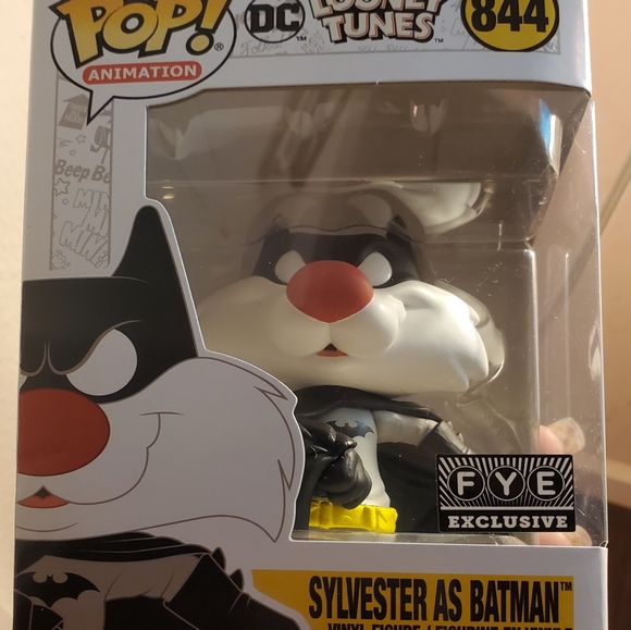 Funko Pop "Sylvester as Batman" DC Looney Tunes #844 FYE Exclusive - Picture 6 of 12